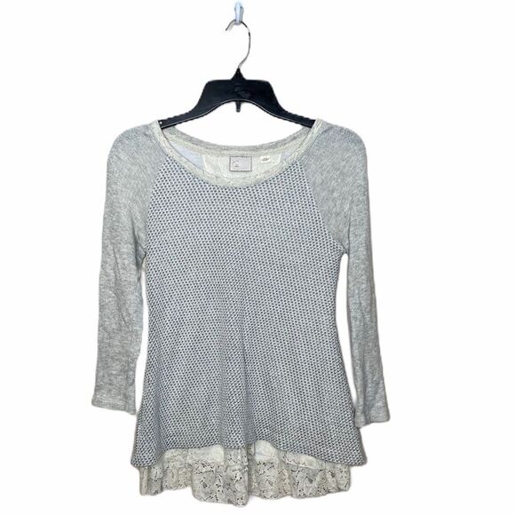 Postmark Metallic Hattie Layered Lace Sweater - Picture 1 of 5